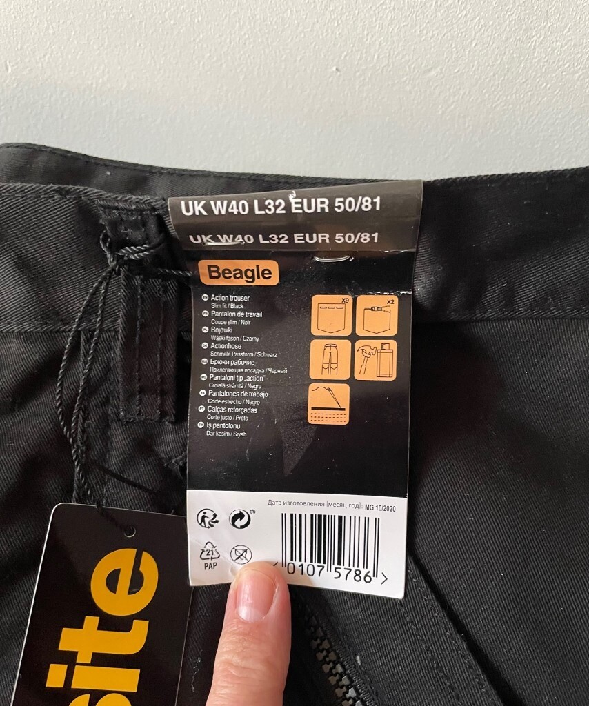 Black work trousers never worn 42inch 